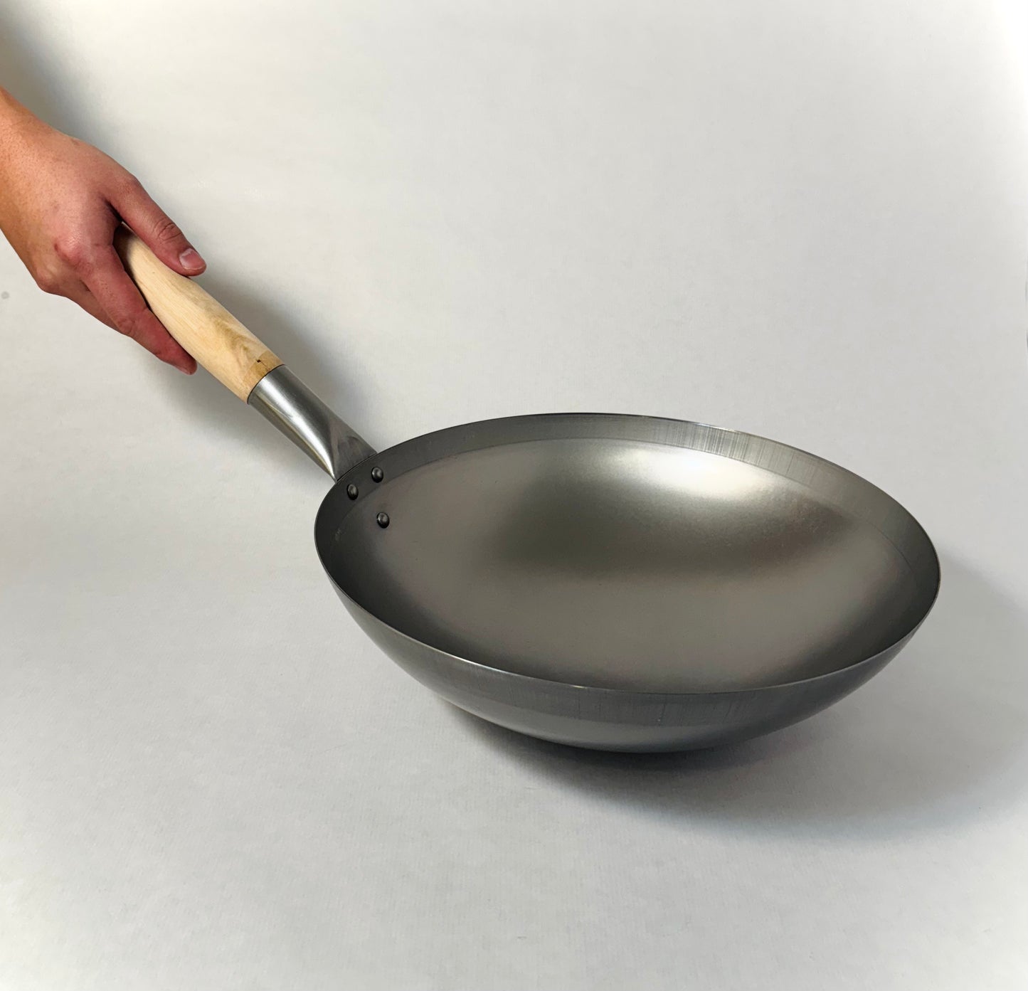Wok aus Stahl mit Holzgriff | 炒菜锅 | 33CM