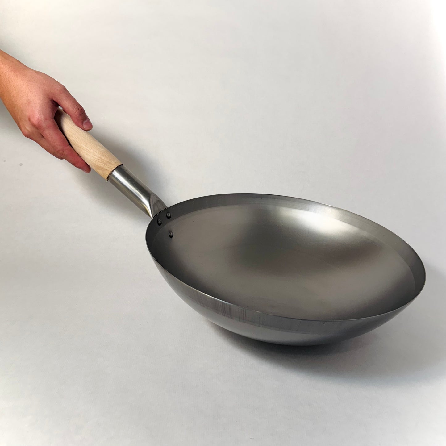 Wok aus Stahl mit Holzgriff | 炒菜锅 | 35CM