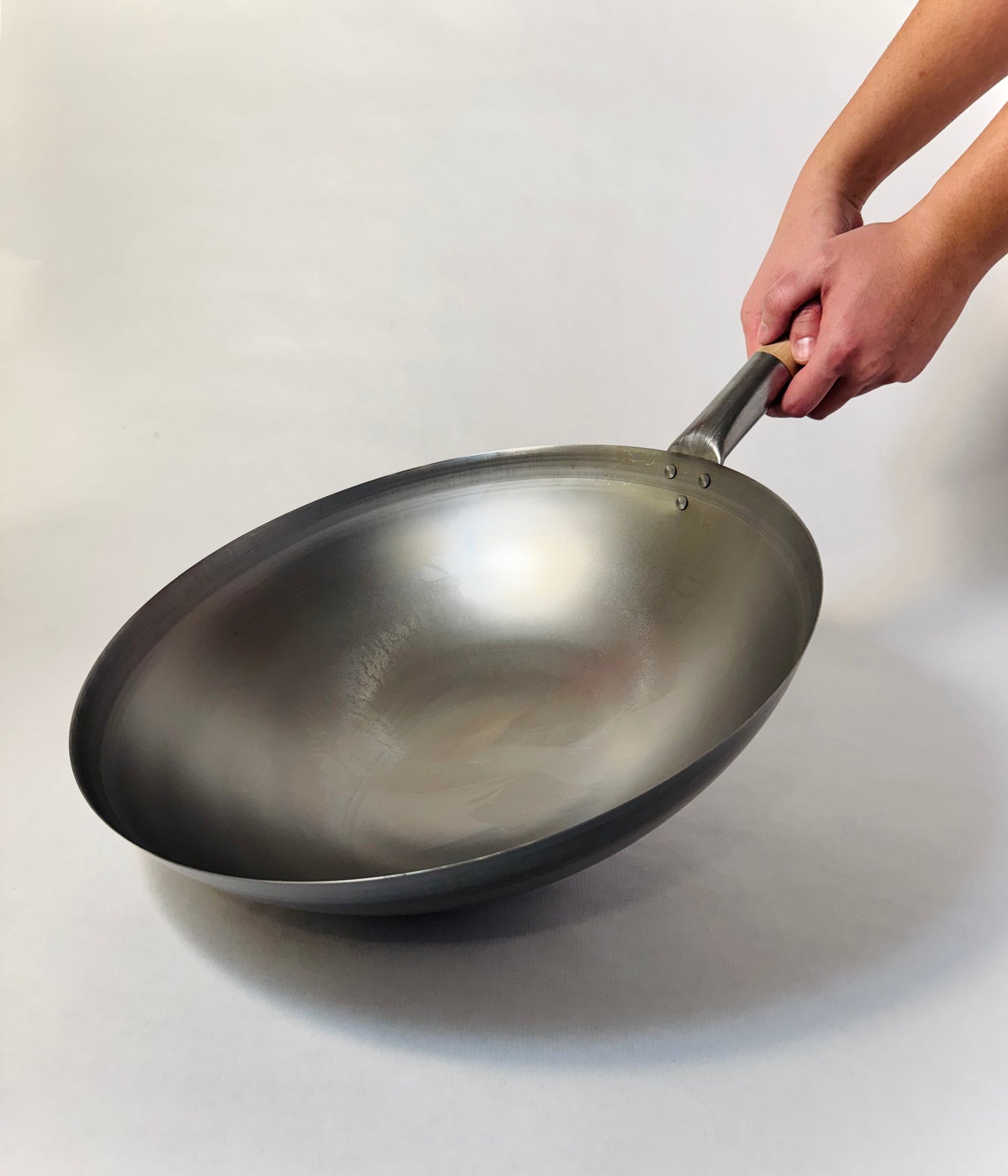 Wok aus Stahl mit Holzgriff | 炒菜锅 | 40CM