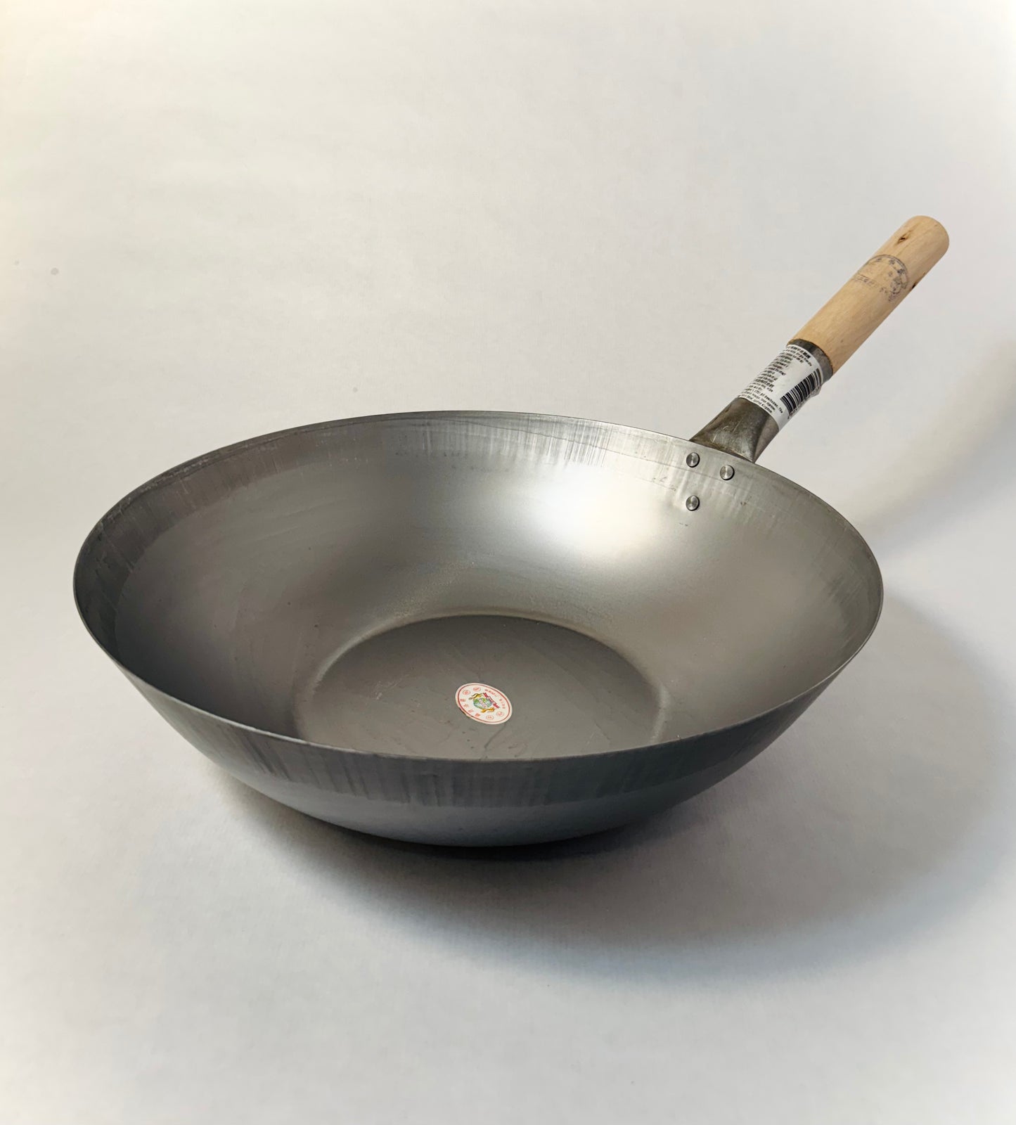 Flacher Wok aus Stahl mit Holzgriff | 平底锅 | 35CM